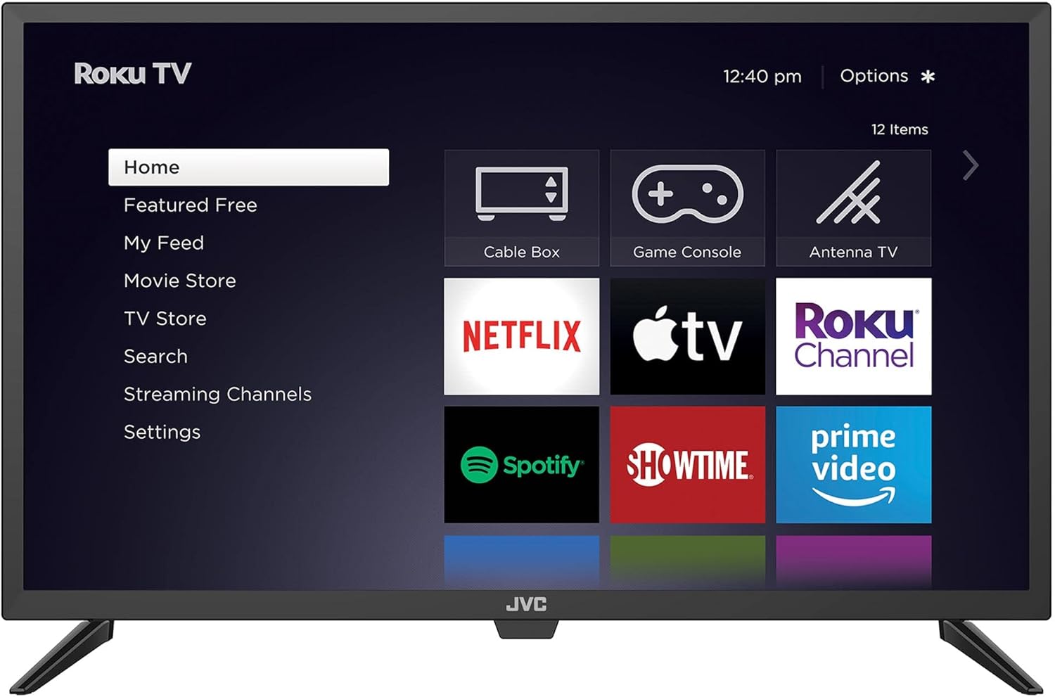 Smart TV Roku LED HD JVC da 32 pollici 720p con app per il controllo vocale, Airplay, trasmissione dello schermo, 300 canali di streaming gratuiti (LT32MAW2)