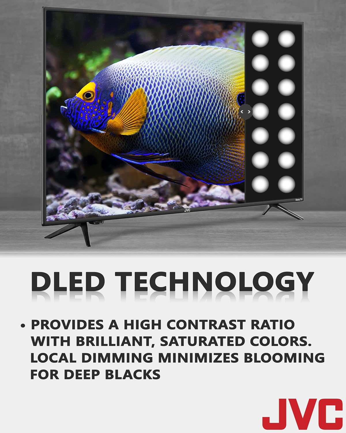 JVC 32-Inch 720p HD LED Roku Smart TV with Voice Control App, Airplay, Screen Casting,  300  Free Streaming Channels (LT32MAW2) · v3