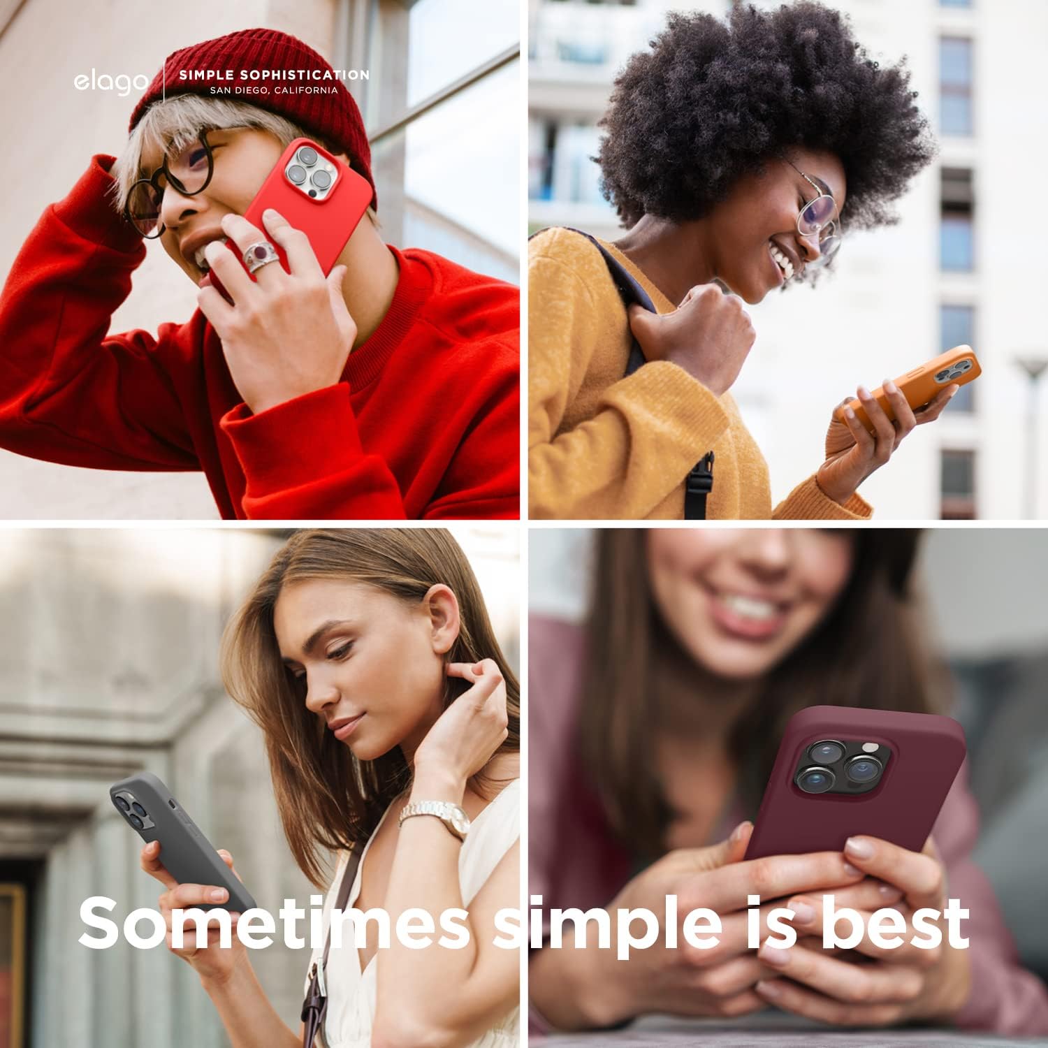 Elago Compatible avec iPhone 14 Pro, coque en silicone liquide, coque de protection intégrale, coque de téléphone fine et résistante aux chocs, doublure en microfibre douce anti-rayures, 6,1 pouces (Stone)