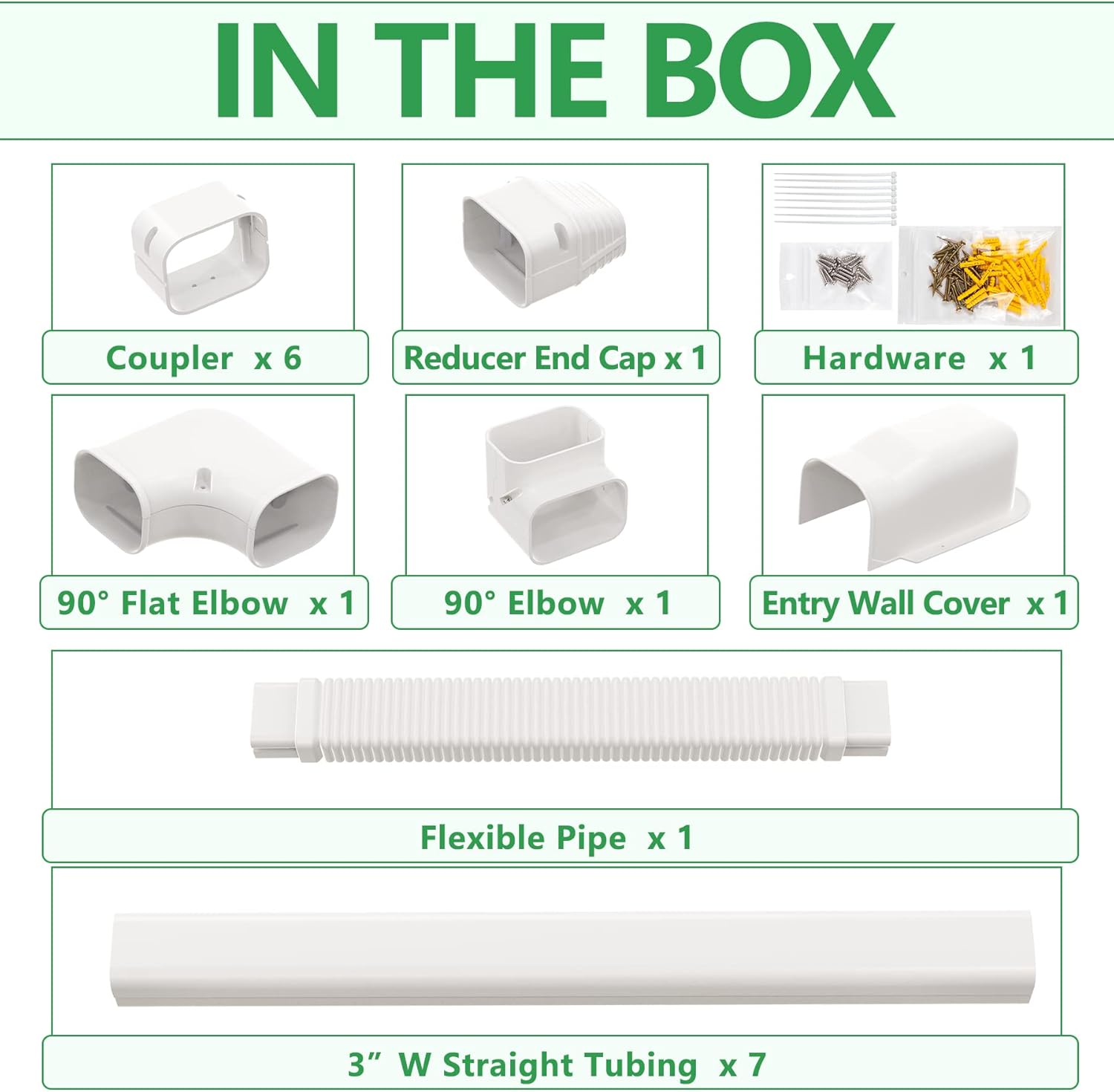 ชุดฝาครอบท่อ PVC ตกแต่ง Forestchill ขนาด 3 นิ้ว ยาว 25 ฟุต สำหรับเครื่องปรับอากาศแบบแยกส่วนขนาดเล็กแบบไม่มีท่อ ระบบปรับอากาศส่วนกลาง และระบบปั๊มความร้อน ชุดคอนเดนเซอร์