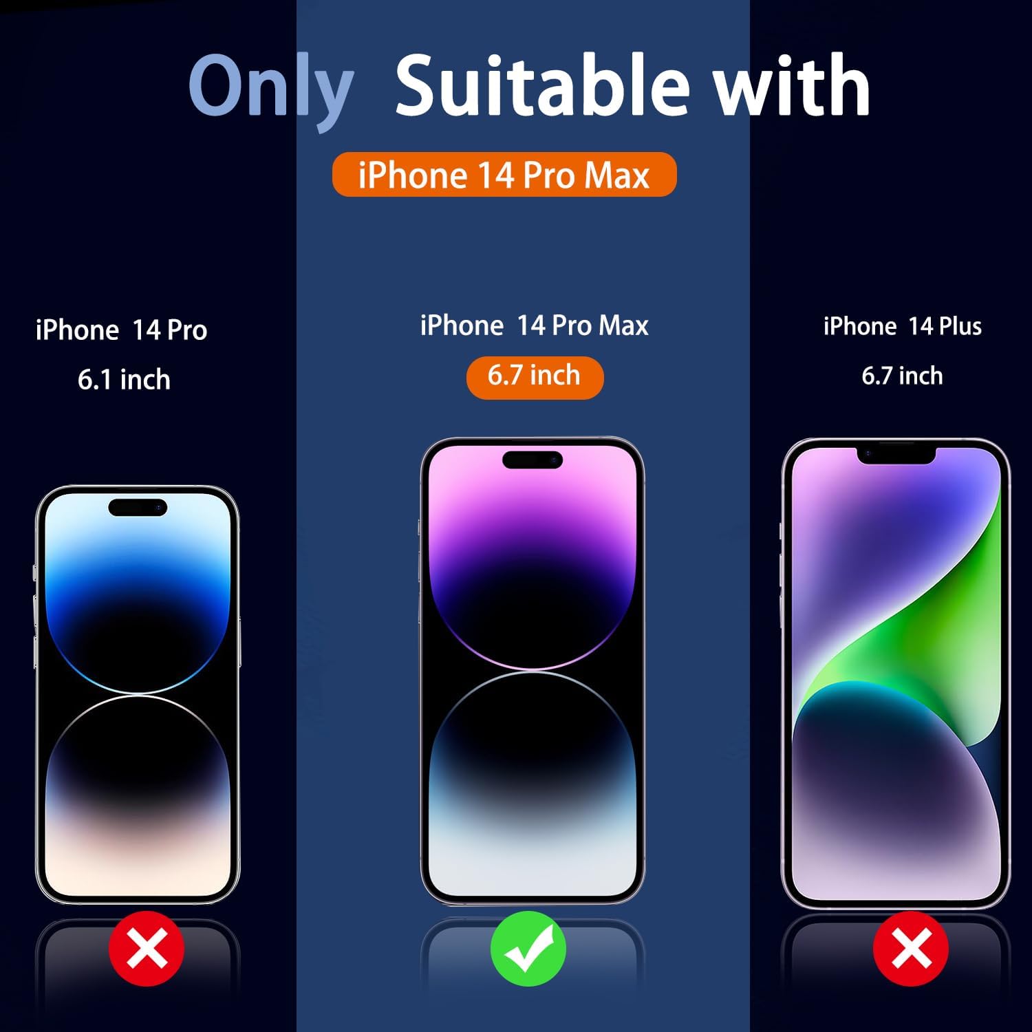 Ferilinso [3 pakiet] do Apple iPhone 14 Pro Max Privacy Screen Protector Akcesoria ze szkła hartowanego 3 szt. 9H Anti Spy Ekran prywatności do iPhone'a 14 Pro Max 3-pakowy ochraniacz obiektywu aparatu