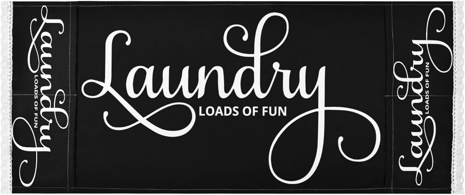 Laundry Loads Of Fun Machine Cover Dryer Top Covers Anti-Slip Fridge Dust Cover, Roller Washing Machine Top Cover Load · v10
