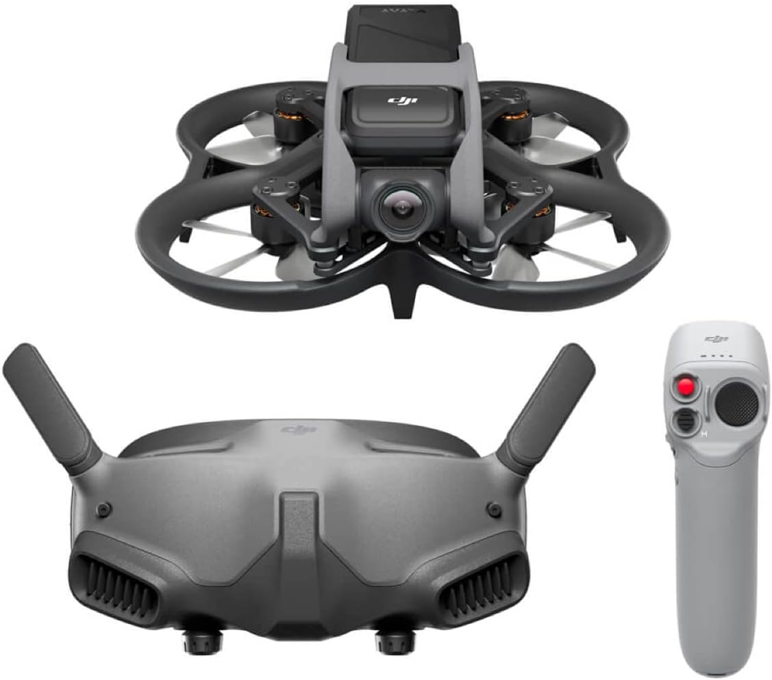 DJI Avata Pro-View Combo (DJI Goggles 2) - Quadricottero UAV drone con visuale in prima persona con video stabilizzato 4K, FOV super ampio a 155°, protezione dell'elica integrata, trasmissione HD a bassa latenza