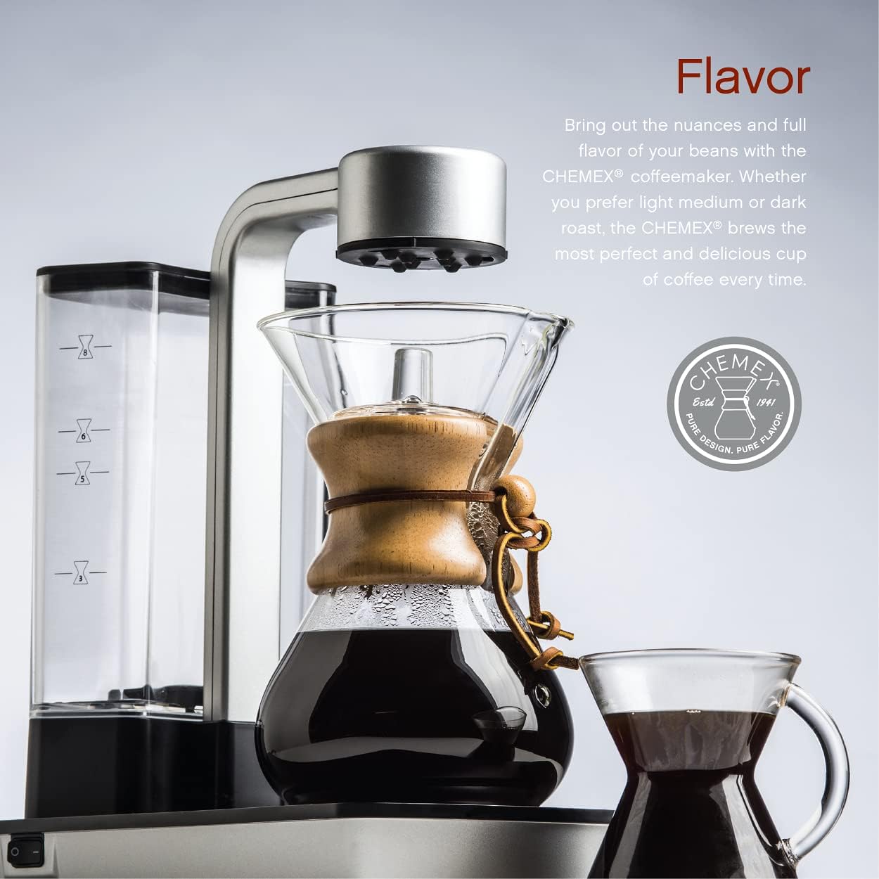ชุดเครื่องชงกาแฟ Chemex Ottomatic ความจุ 40 ออนซ์ พร้อมเครื่องชงกาแฟ 6 ถ้วย