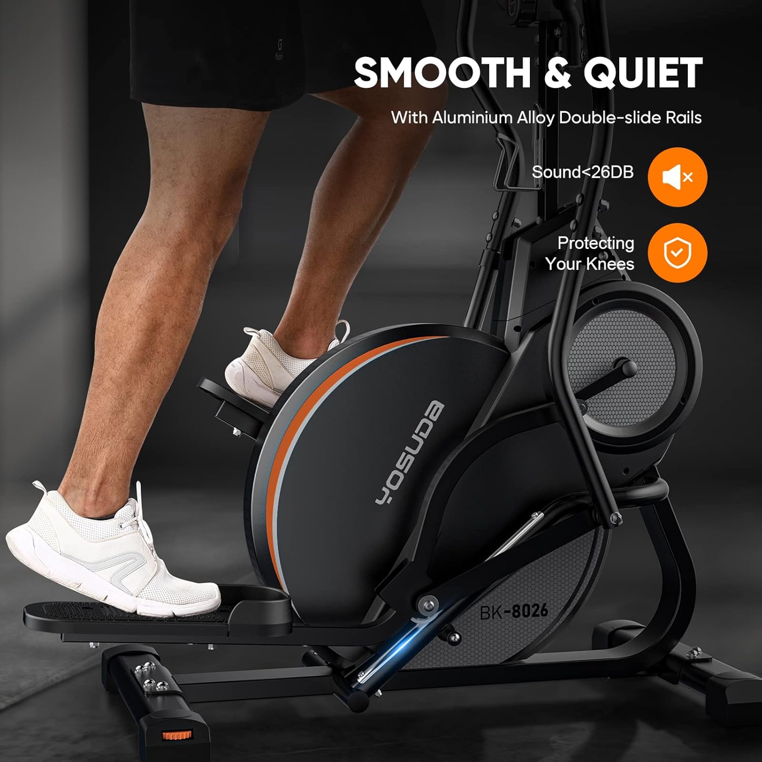 YOSUDA Pro Cardio Climber Stepping Elliptical Machine, 3-in-1 Elliptical Machine Stair Stepper Trainer, Total Body Fitness Cross Trainer with Quiet Magnetic Driving System, 16 Resistance · v3