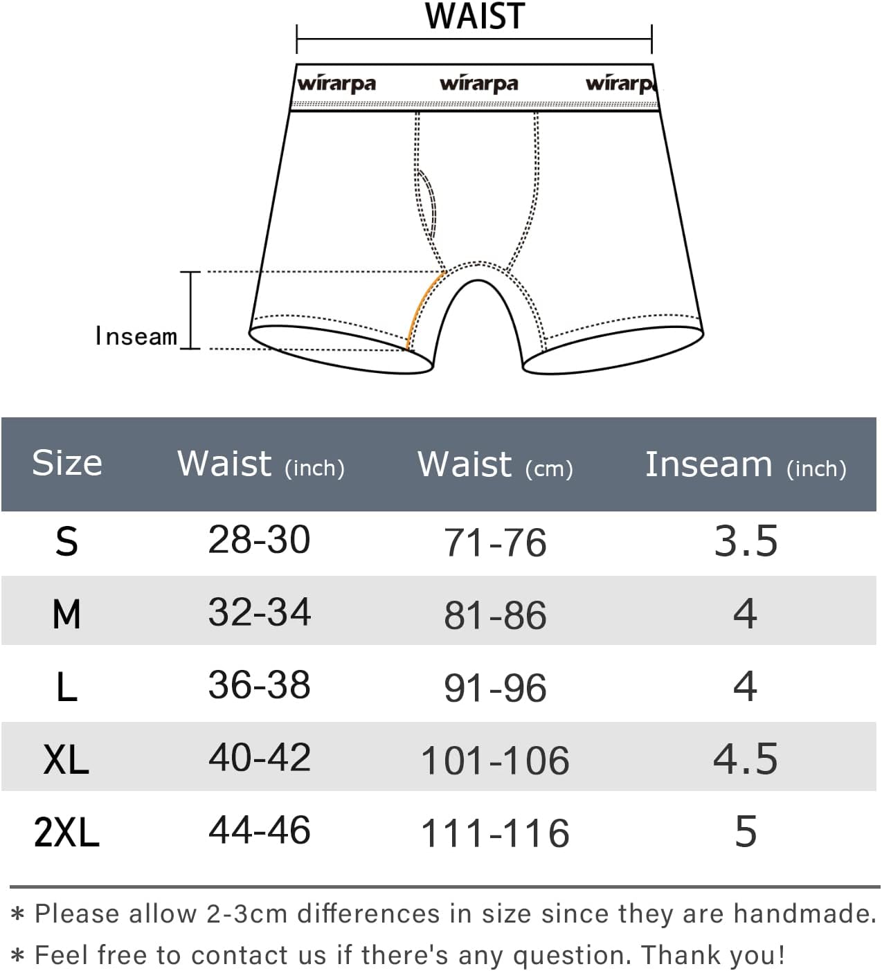 wirarpa Celana Dalam Boxer Pria Katun Elastis Celana Dalam Tanpa Label dengan Ritsleting Terbuka Kaki Biasa 4 Paket