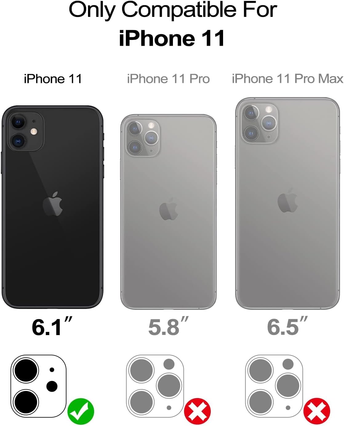 WeLoveCase na iPhone 11 Etui na portfel dla kobiet Pokrowiec na kartę kredytową Defender z ukrytym lustrem Trójwarstwowe odporne na wstrząsy Heavy Duty Ochronne etui ochronne do iPhone'a 11 Zielone