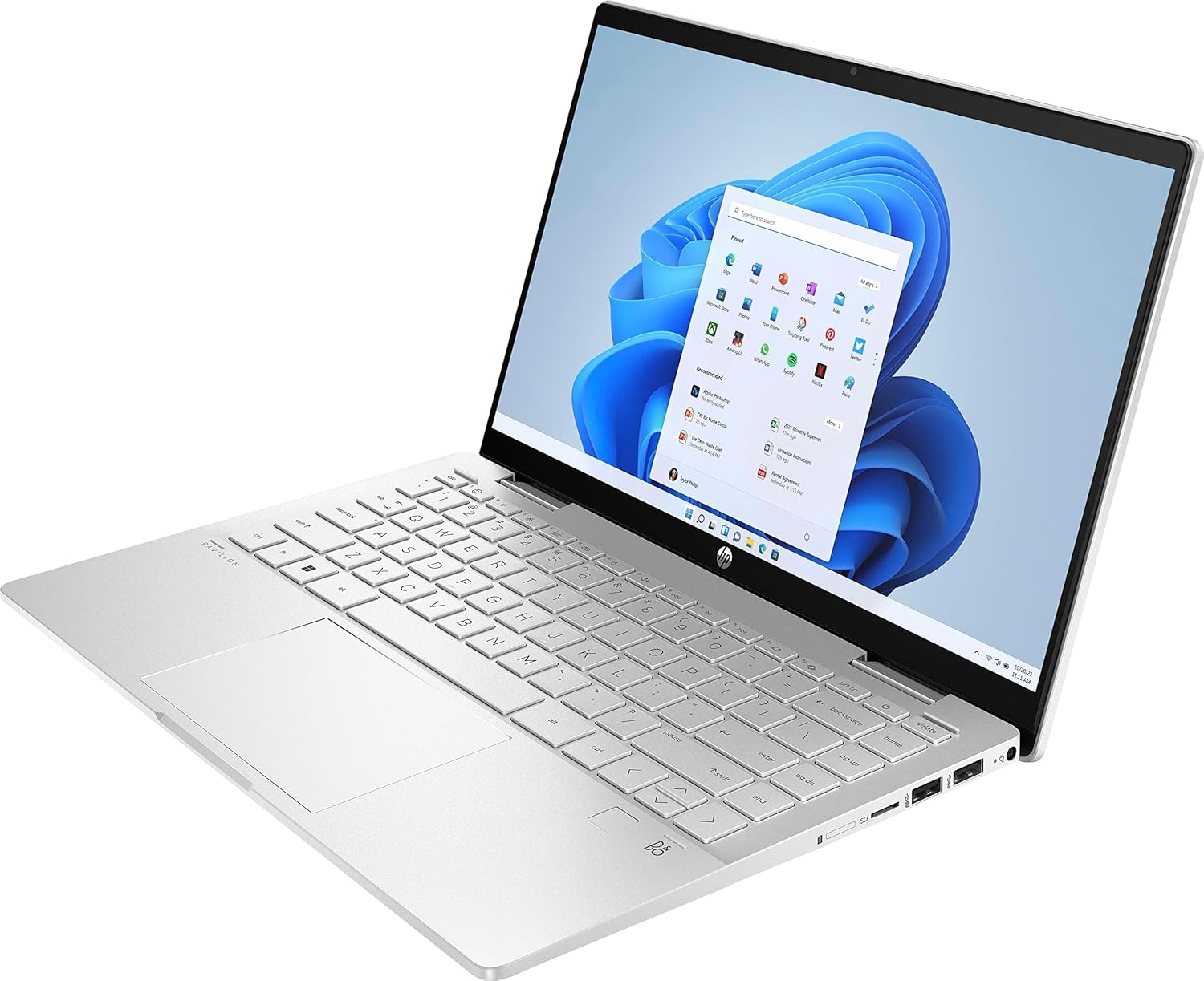 2022 HP Pavilion x360 2-in-1 14インチ タッチスクリーン ノートパソコン、第12世代 Intel 10コア i5-1235U、Iris Xe グラフィックス、8GB DDR4 RAM、512GB PCIE SSD、指紋認証、バックライト付きキーボード、スタイラスペン、Win 11 Home、シルバー
