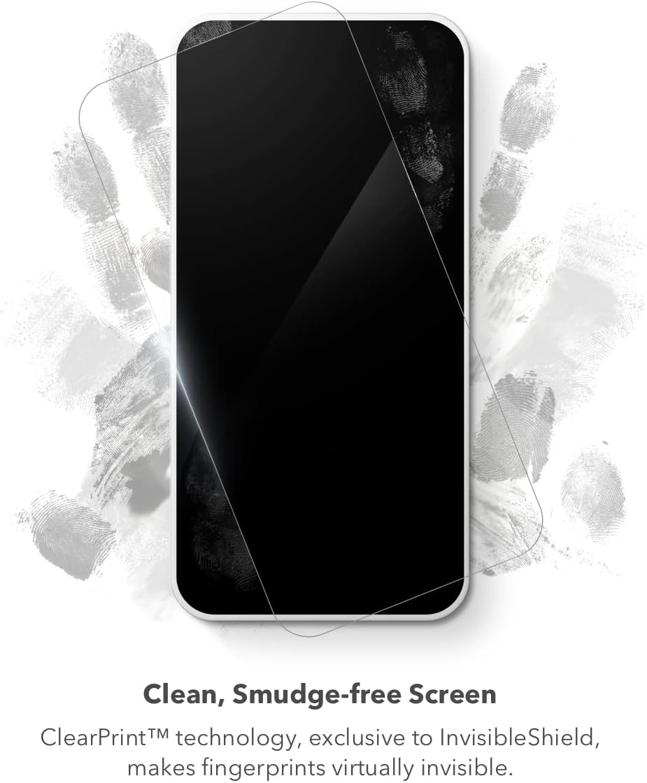 واقي شاشة زجاجي ZAGG Invisible Shield لهاتف Apple iPhone 14 Pro Max - حماية من الصدمات والخدوش، سهل التركيب