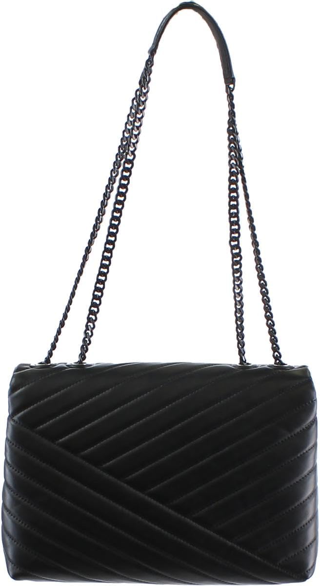 Tory Burch Womens Kira Leather Convertible Shoulder Handbag Black Medium · v4