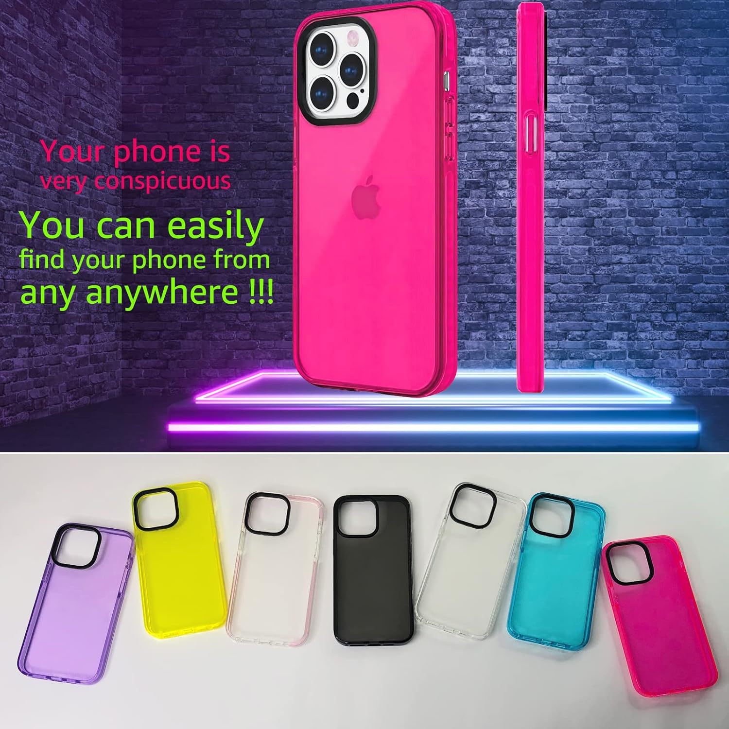 Neon Clear Case Cute Retro Vibrant Design Phone Cases for Women 80s Accessories,Camera Protector Cover Soft Silicone Shockproof Protective Case for iPhone 14 Pro MAX 6.7inch
