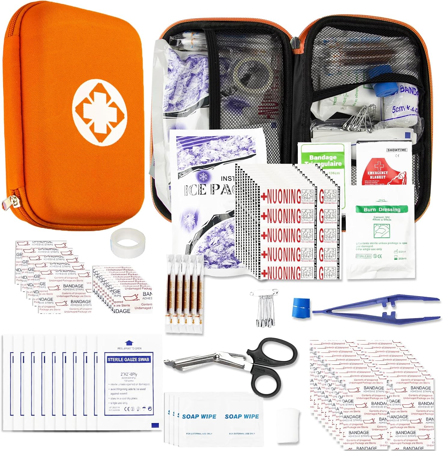 Car-Home Survival First-Aid Kit Emergency-Kit - Orange 273Piece Equipment Travel Supplies First Aid Set Home Essentials Camping Hiking YIDERBO · v2