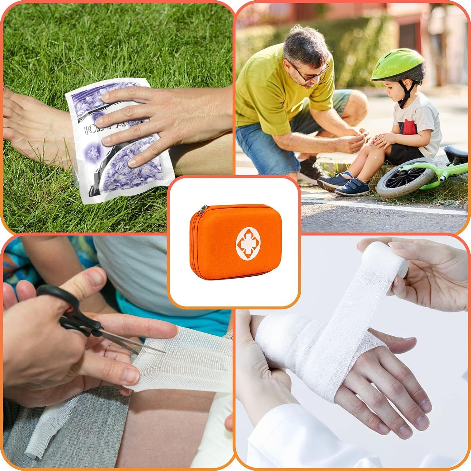 Car-Home Survival First-Aid Kit Emergency-Kit - Orange 273Piece Equipment Travel Supplies First Aid Set Home Essentials Camping Hiking YIDERBO · v2