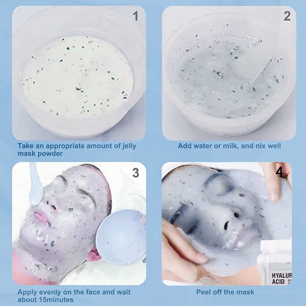 Jelly Mask Powder for Facial Professional Natural Gel Powder hydrojelly Mask Peel Off Face Masks SkinCare, Moisturizing  Hydrating 23 Fl Oz (Hyaluronic Acid)