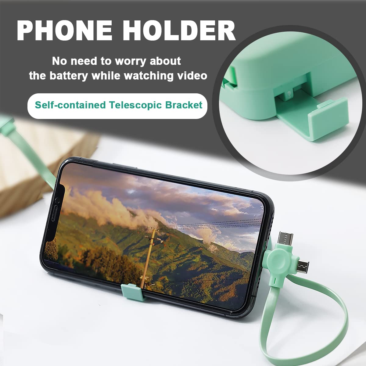 2 Pack 3 in 1 Multi Retractable Charging Cable, Three in One Charging Cable Roll, Multi Retractable USB Cable Charger Cable with Micro USB IP Type C Connectors · v2