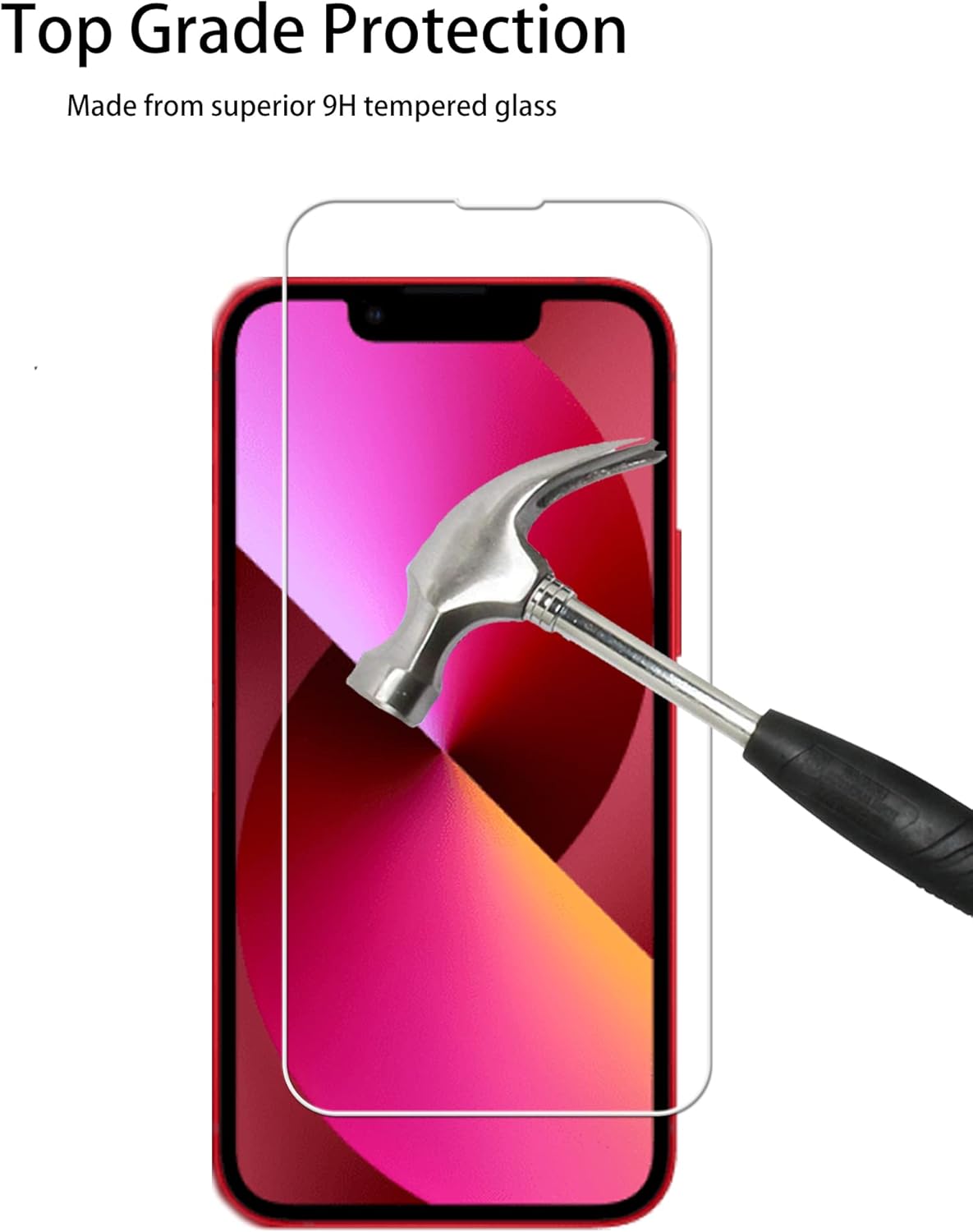 Easy Alignment Frame Designed For iPhone 13 mini Tempered Glass Screen Protector 2-Pack Camera Lens Protector Film 2-Pack