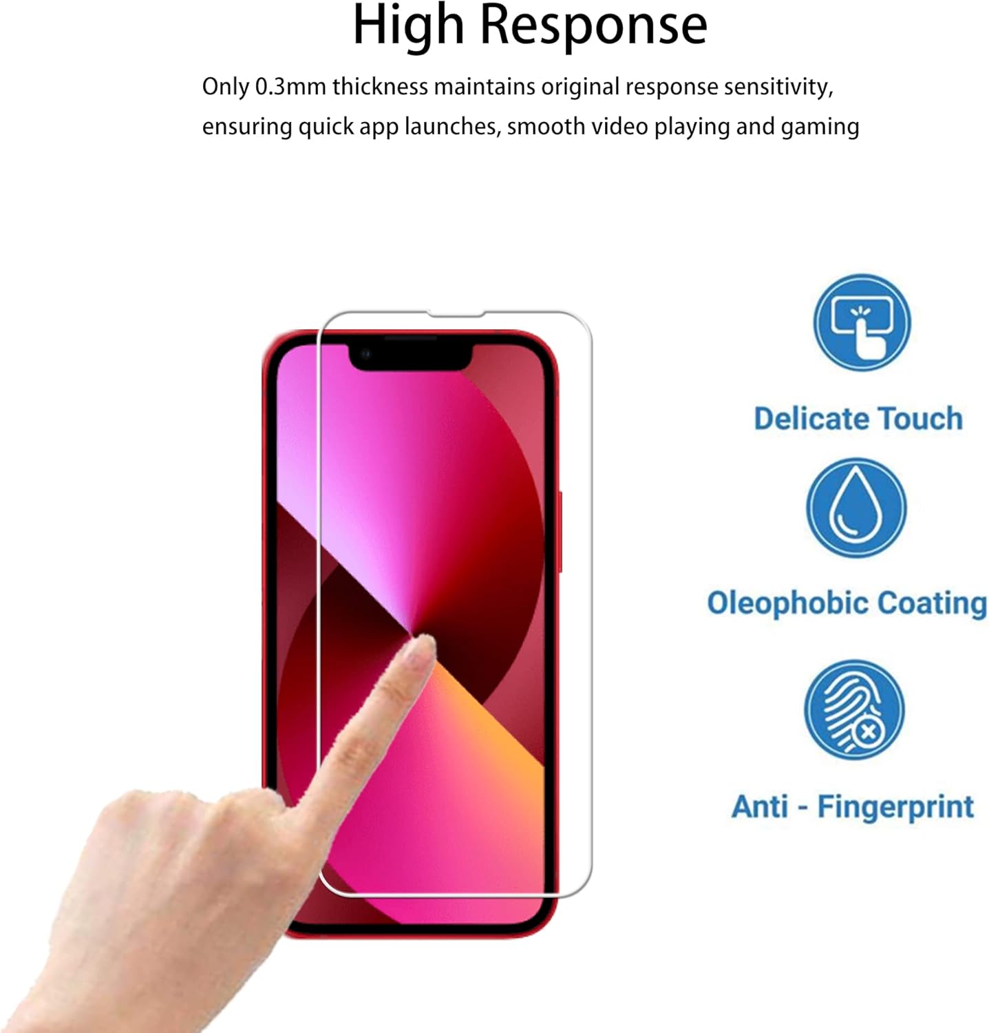 Easy Alignment Frame Designed For iPhone 13 mini Tempered Glass Screen Protector 2-Pack Camera Lens Protector Film 2-Pack