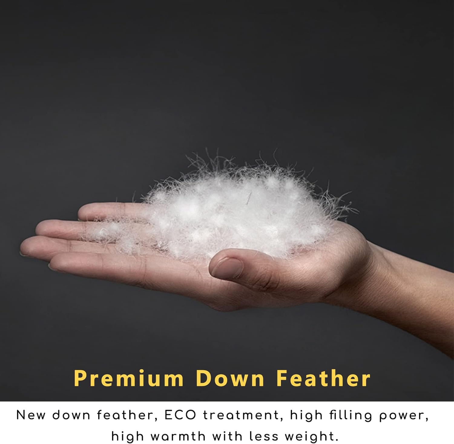 DOMDEC Heavyweight Goose Feather Down Comforter- King Size Winter Duvet- Ultra Soft 850 Fill Power Hotel Collection 65oz Thick Duvet Insert Cold Weather Sleepers(104X90', White) (DD2011) · v2