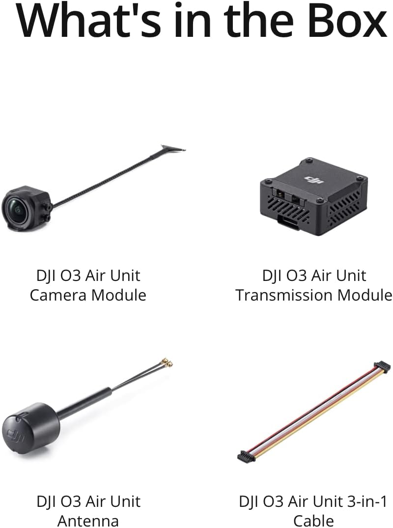 Unit Udara DJI O3 untuk Drone FPV, Sistem Transmisi Digital, Jangkauan Maksimum 10 km, Transmisi Video H.265 1080p/100fps