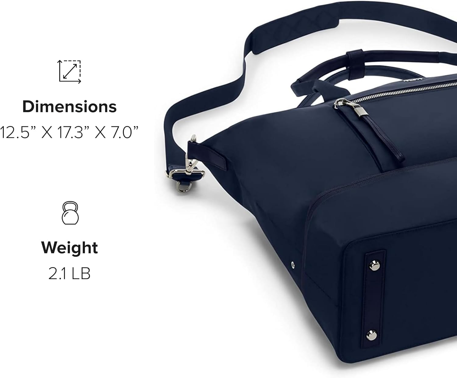 TUMI - Voyageur Contine Weekender - Travel Weekend Bag for Women - Holds Up to 14 Laptop - Multiple Compartment  Pockets - Black amp; Gunmetal Hardware · v2