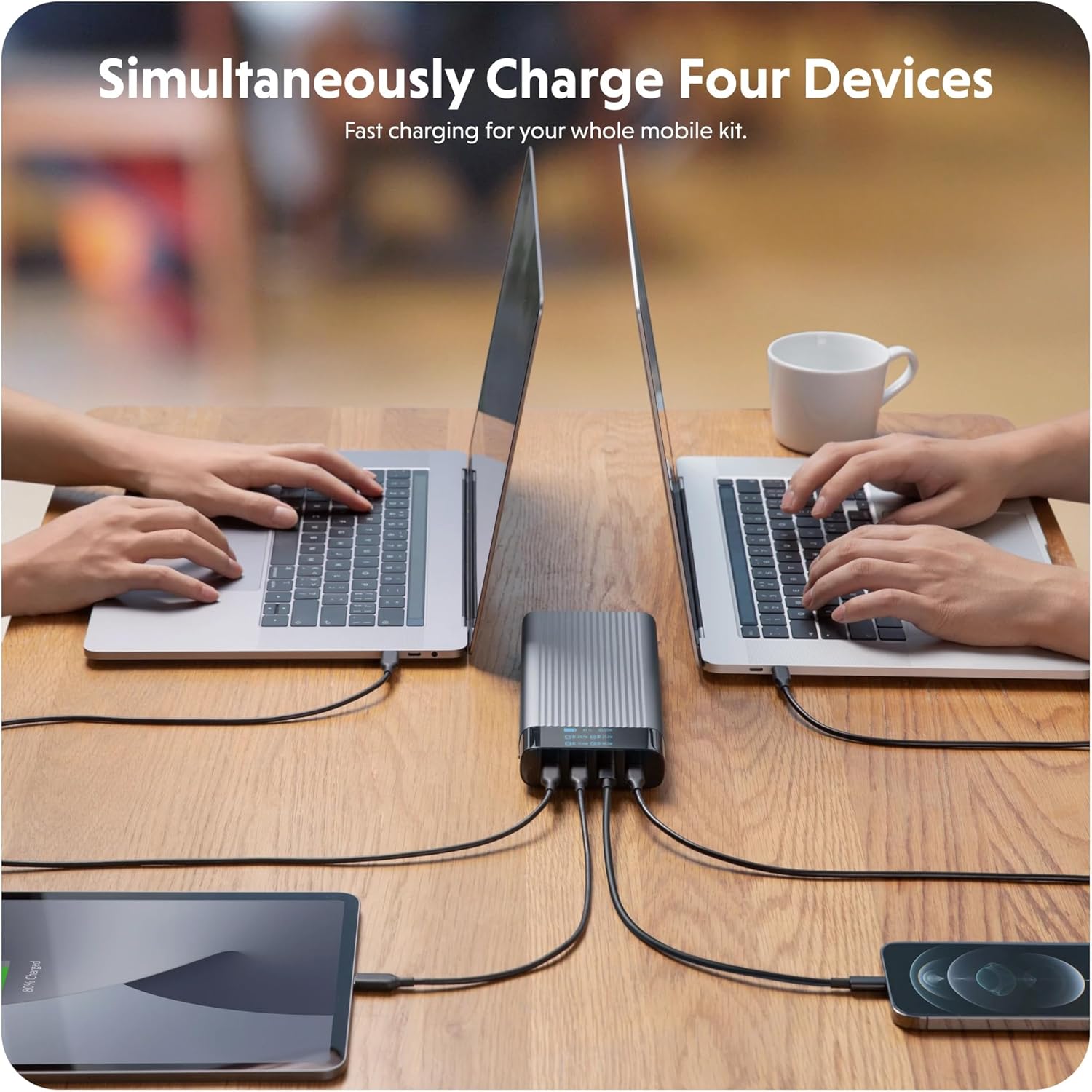 Batterie HyperJuice 245 W USB-C 100 Wh, MacBook M1, iPad, iPhone et plus encore, chargeur rapide type C, batterie externe de 27 000 mAh, chargeur portable
