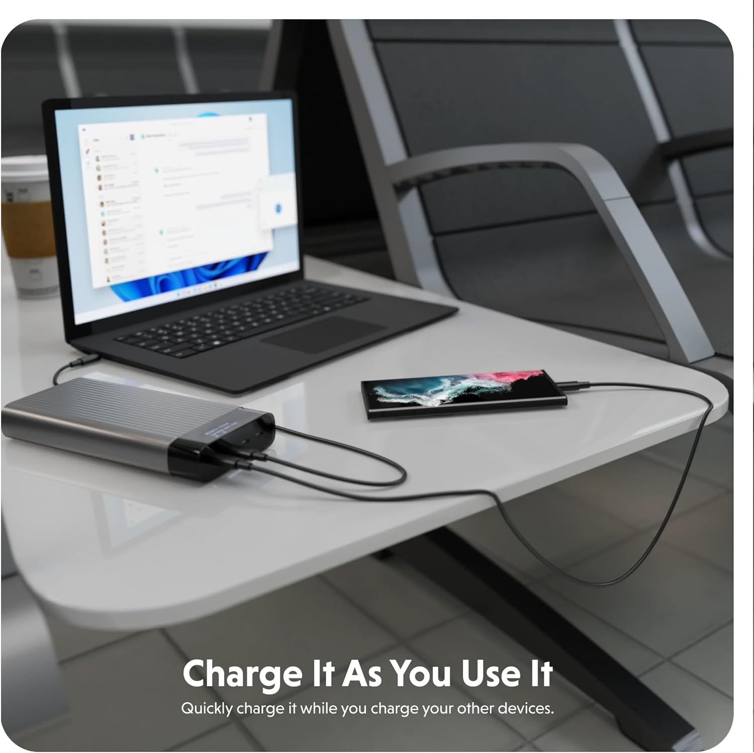 Batterie HyperJuice 245 W USB-C 100 Wh, MacBook M1, iPad, iPhone et plus encore, chargeur rapide type C, batterie externe de 27 000 mAh, chargeur portable