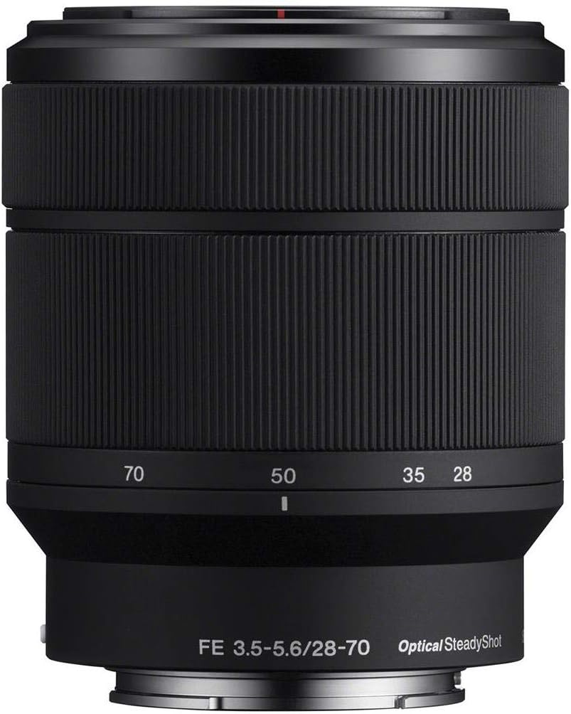 Lente Sony FE 28-70 mm f/3,5-5,6 OSS para Sony E, paquete con kit de filtros de 55 mm, funda de objetivo, limpiador de objetivos, kit de limpieza, correa de tapa de objetivo
