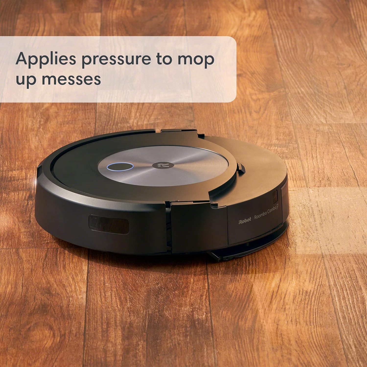 iRobot Roomba Combo j7 Saugroboter, selbstentleernder Wischmopp — Saugt und wischt automatisch, vollständig ausziehbares Wischpad, identifiziert Verstärker; vermeidet Hindernisse, Smart Mapping, Alexa, ideal für Haustiere