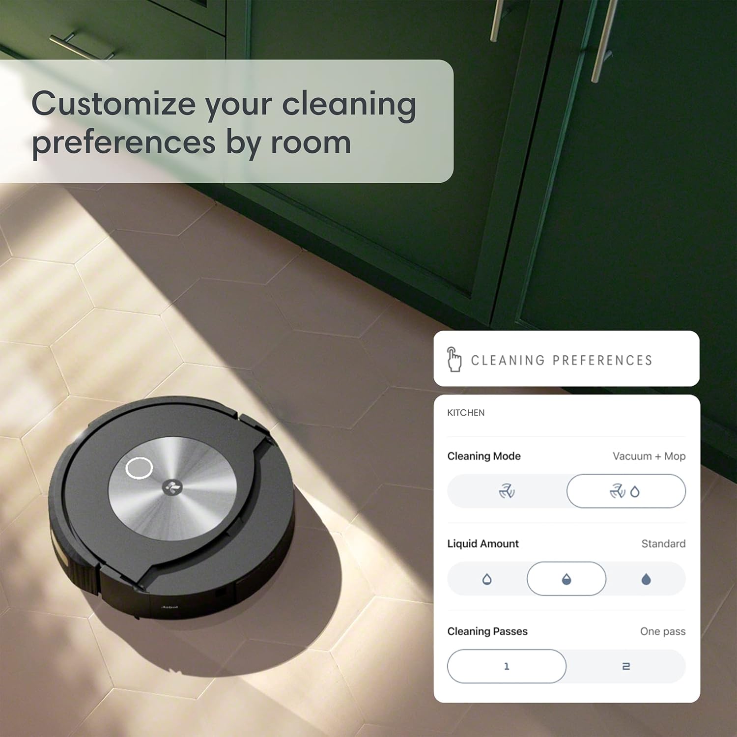 iRobot Roomba Combo j7 Saugroboter, selbstentleernder Wischmopp — Saugt und wischt automatisch, vollständig ausziehbares Wischpad, identifiziert Verstärker; vermeidet Hindernisse, Smart Mapping, Alexa, ideal für Haustiere