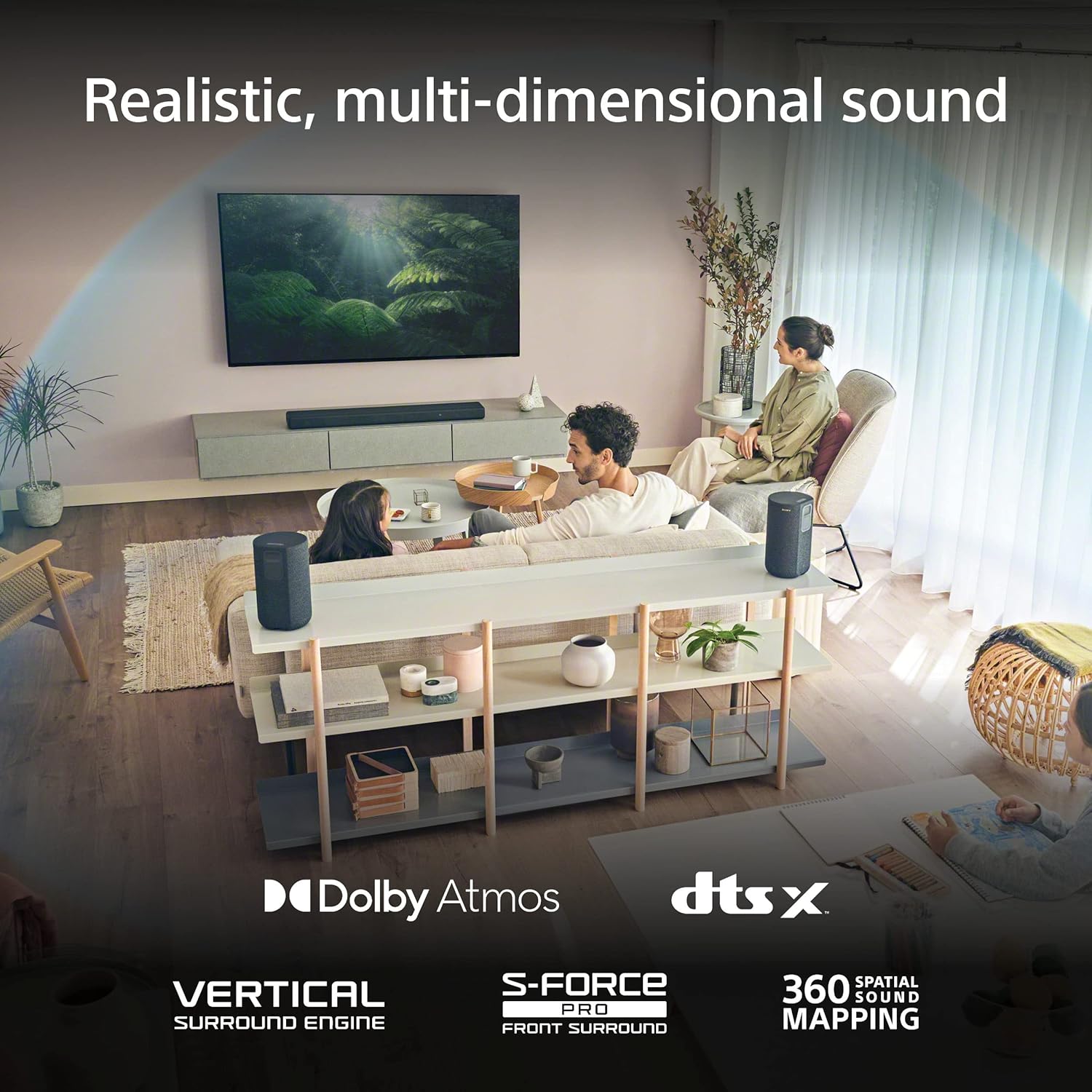 Sony HT-A3000 3.1ch Dolby Atmos Soundbar SA-SW5 300W Wireless Subwoofer. · v4