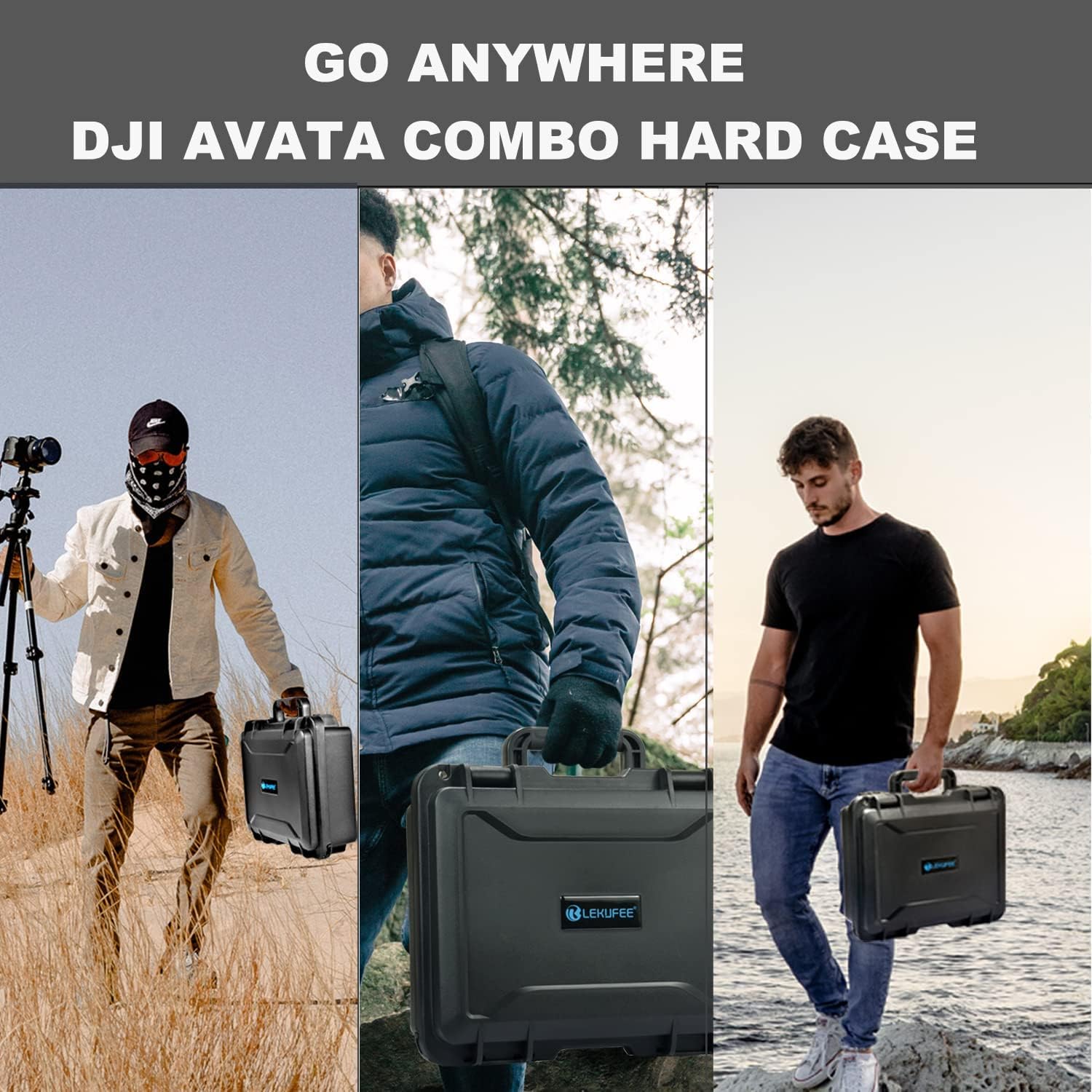 Custodia rigida Lekufee compatibile con DJI Avata Explorer Combo (DJI Goggles Integra) /DJI Avata Pro (DJI Goggles 2) /DJI Avata Fly Smart Combo (FPV Goggles V2) e altri accessori (solo custodia) (non per Avata 2)