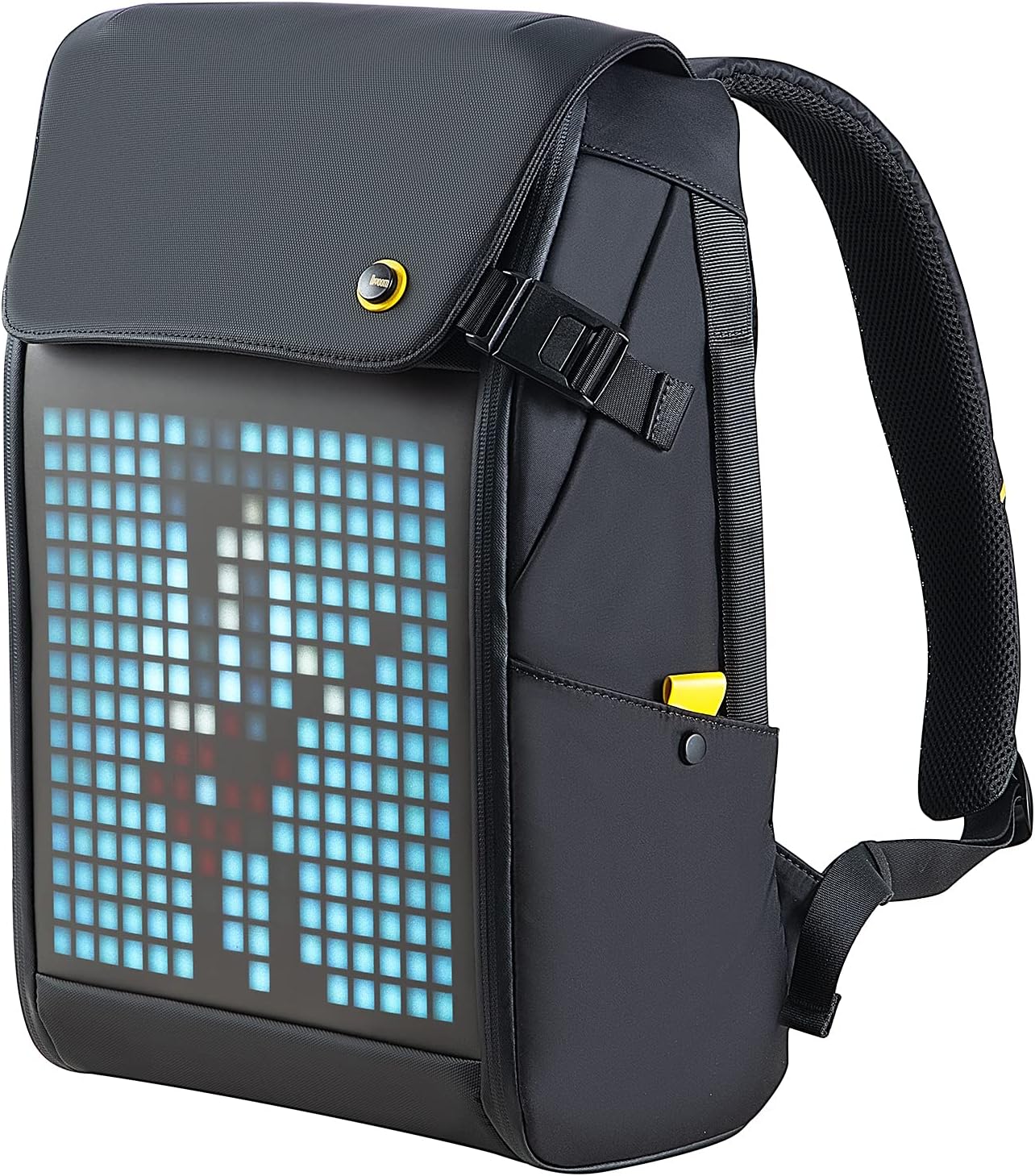 Divoom Laptop-Rucksack mit LED-Display und App-Steuerung, cooler 17-Zoll-Pixel-Art-Animationsmode-Rucksack zum Selbermachen, einzigartiges Geschenk für Männer oder Frauen
