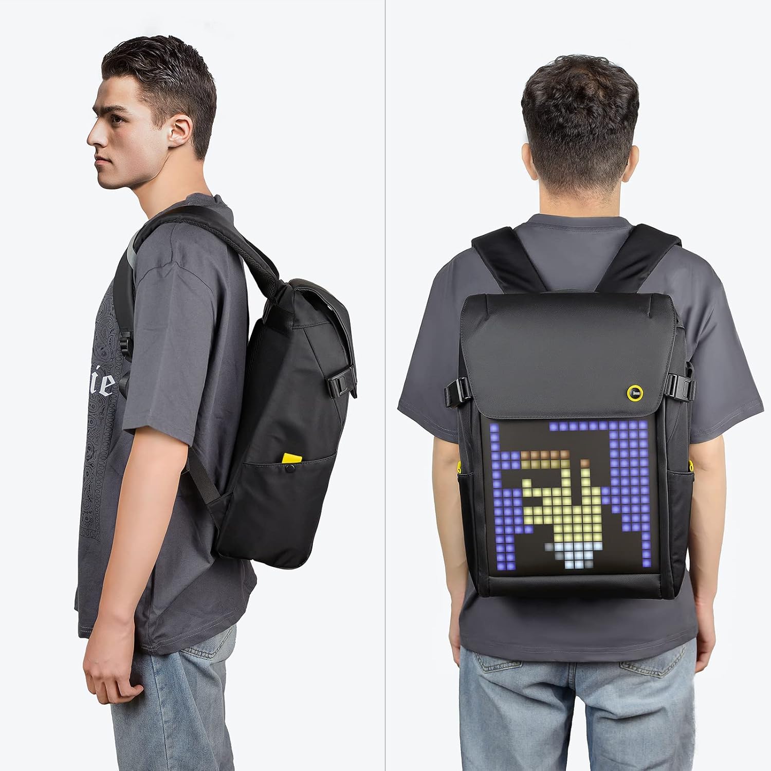 Divoom LED Display Laptop Backpack with App Control, 17 Inch Cool DIY Pixel Art Animation Fashion Backpack, Unique Gift for Men or Women · v3