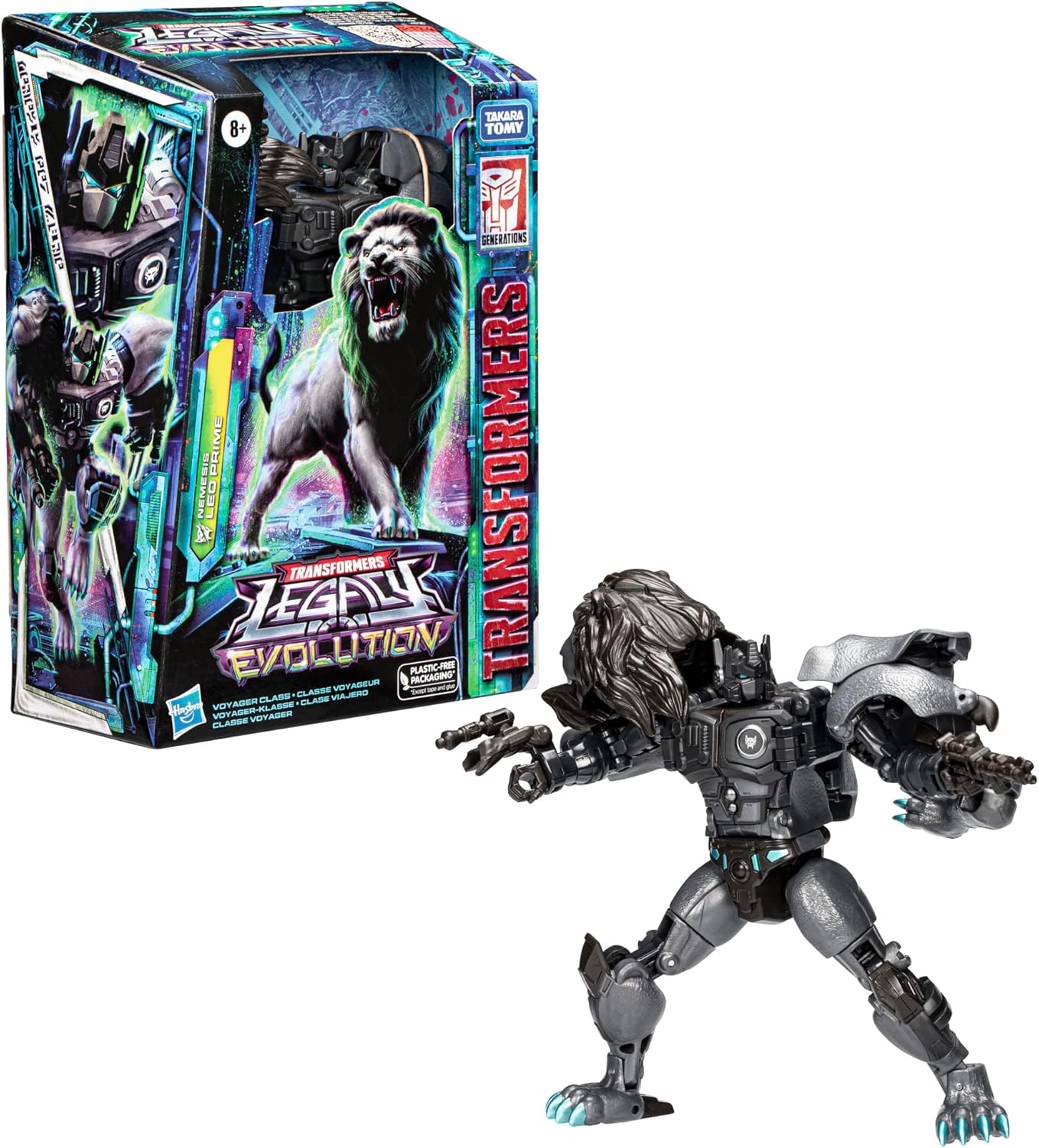 Giocattolo Transformers Toys Legacy Evolution Voyager Nemesis Leo Prime, 7 pollici, action figure per ragazzi e ragazze dagli 8 anni in su