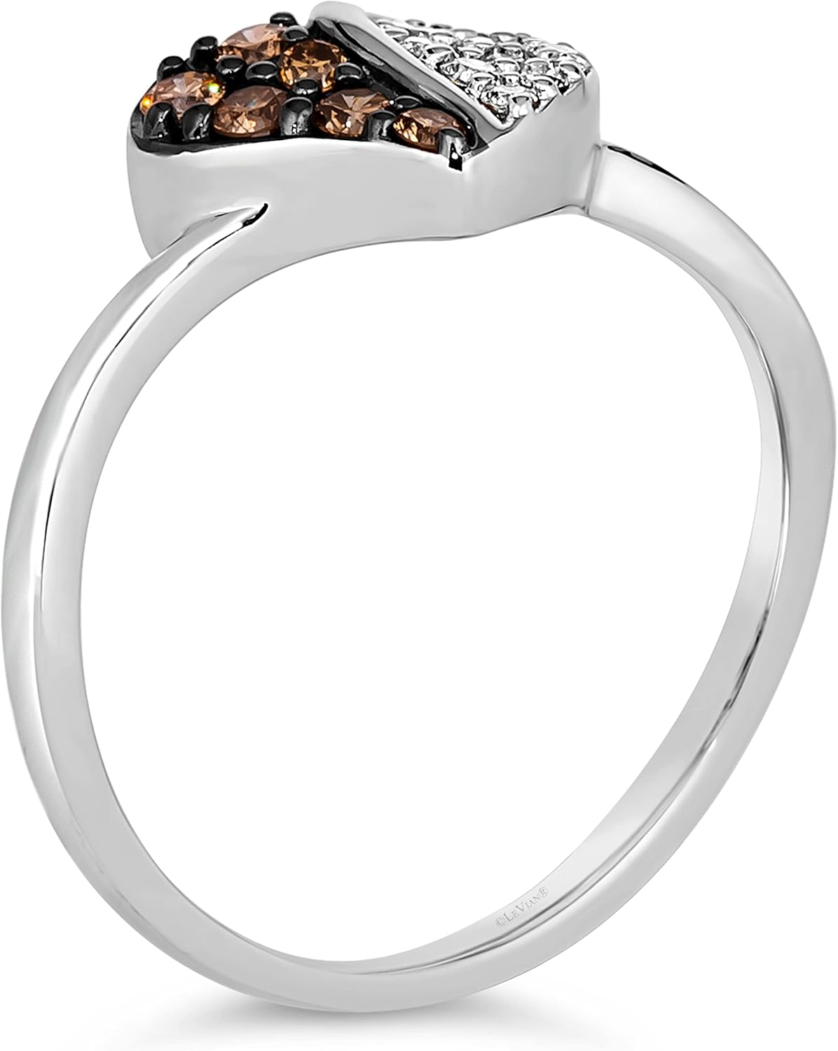 1/3 Carat Diamond and Red Ruby Heart Ring for Women in 14k White or Rose Gold cttw Promise Anniversary Ring Size 5 to 10 by LeVian · v2