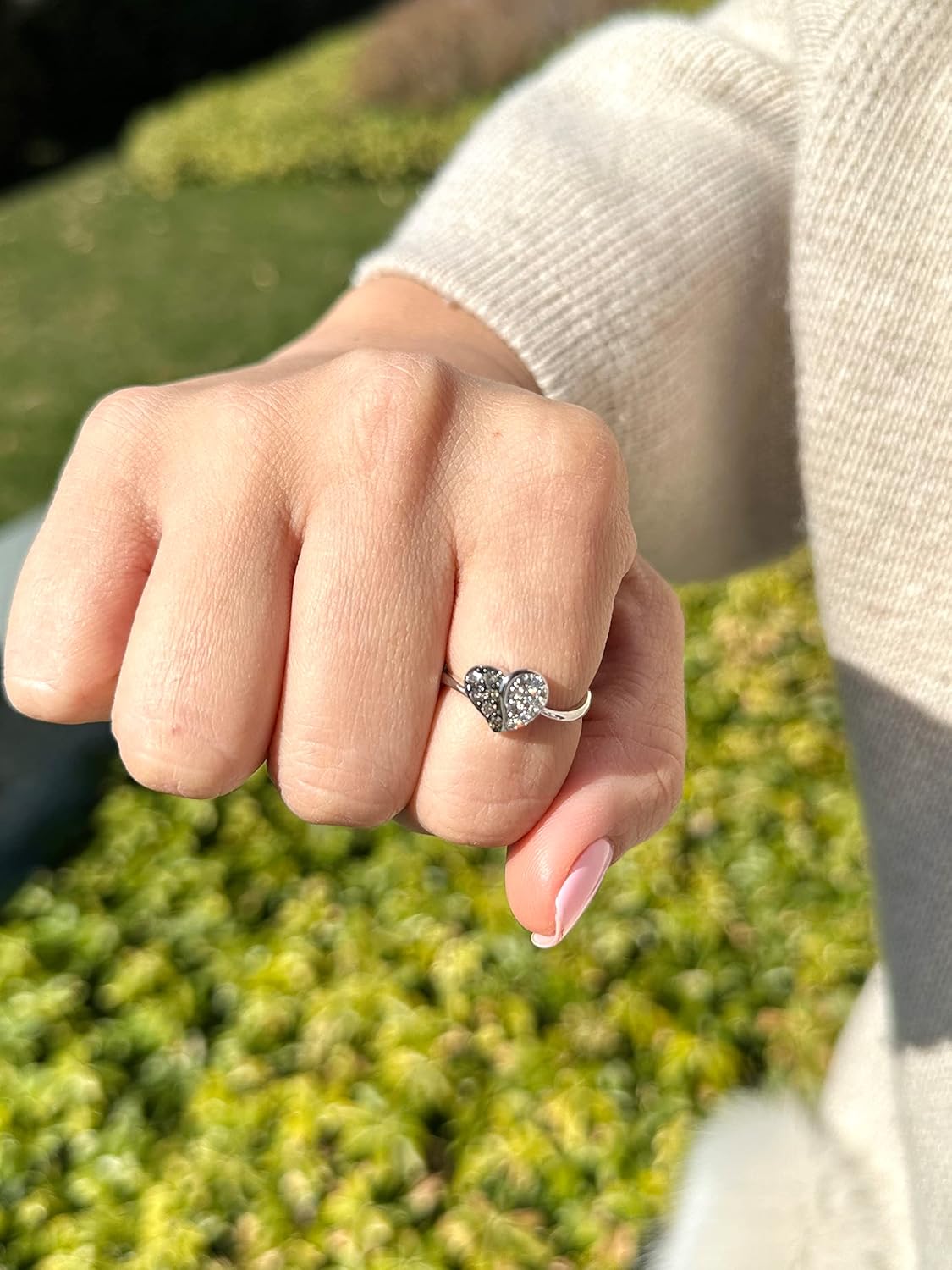 1/3 Carat Diamond and Red Ruby Heart Ring for Women in 14k White or Rose Gold cttw Promise Anniversary Ring Size 5 to 10 by LeVian · v2