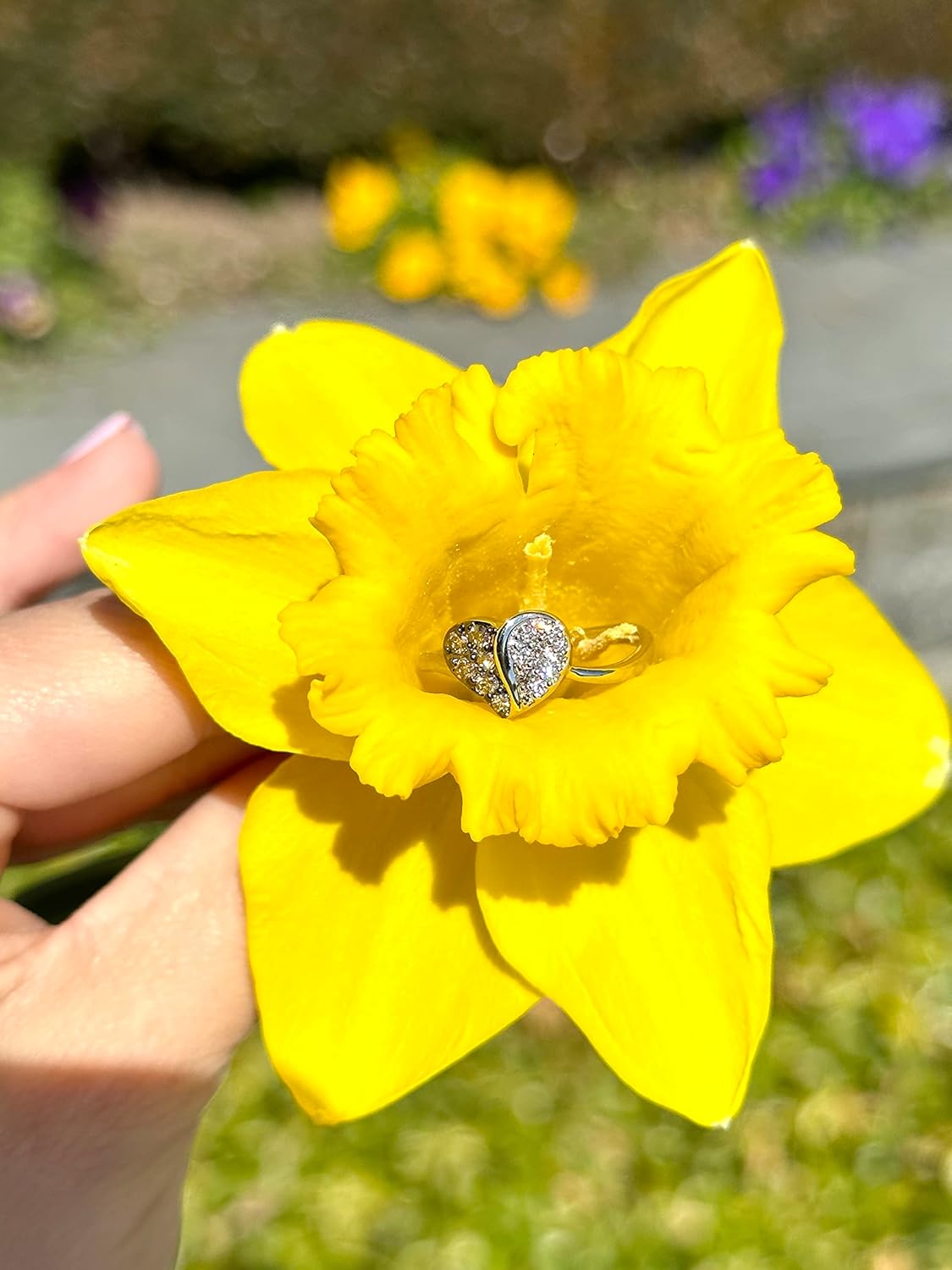 1/3 Carat Diamond and Red Ruby Heart Ring for Women in 14k White or Rose Gold cttw Promise Anniversary Ring Size 5 to 10 by LeVian · v2
