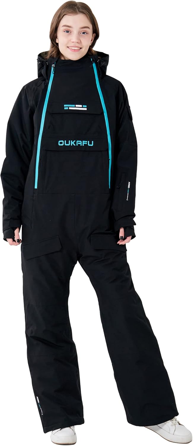 Einteilige Skianzüge für Damen, wasserdichte Skioveralls, Winter-Onesies, Schneeanzüge, Snowboard-Overalls für Schneesport
