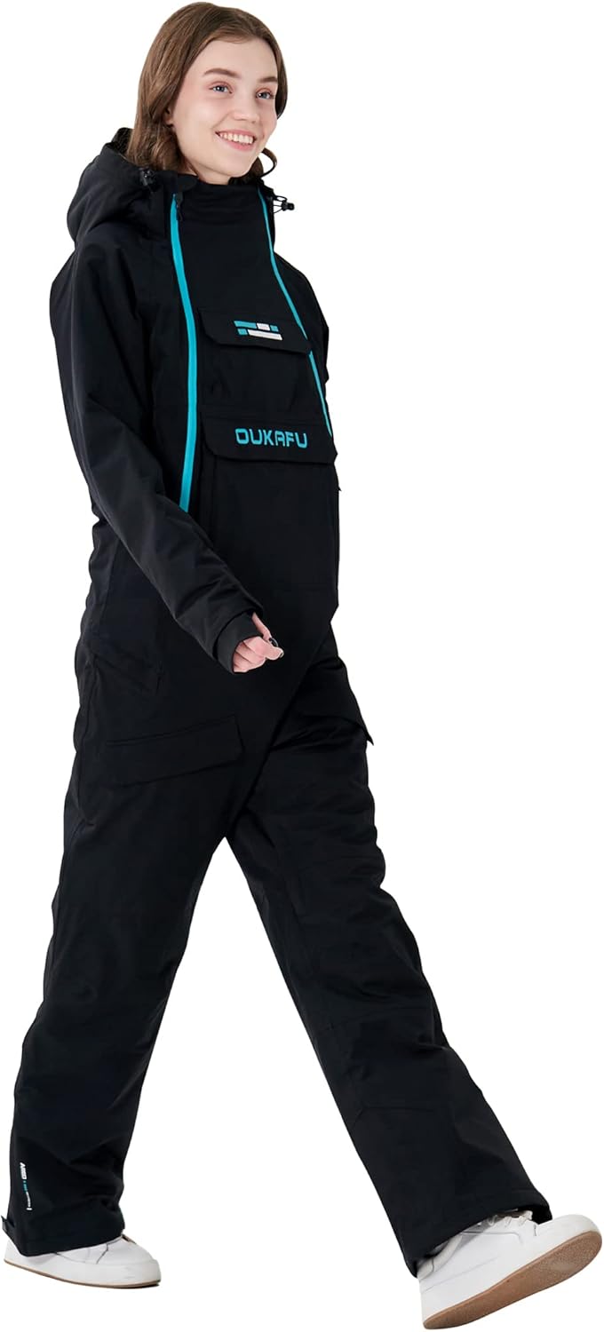 Einteilige Skianzüge für Damen, wasserdichte Skioveralls, Winter-Onesies, Schneeanzüge, Snowboard-Overalls für Schneesport