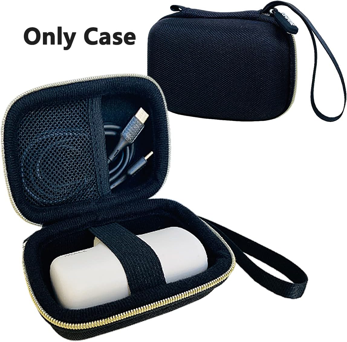 JCHPINE Protective Carrying Case for iWALK Portable Charger Ultra-Compact Power Bank Accessories (Black Case Only)