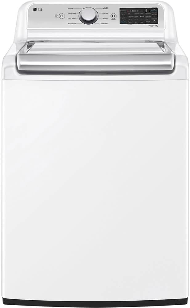 LG WT7405CW 5.3 Cu. Ft. White Top Load Washer with 4-Way Agitator  TurboWash3D Technology