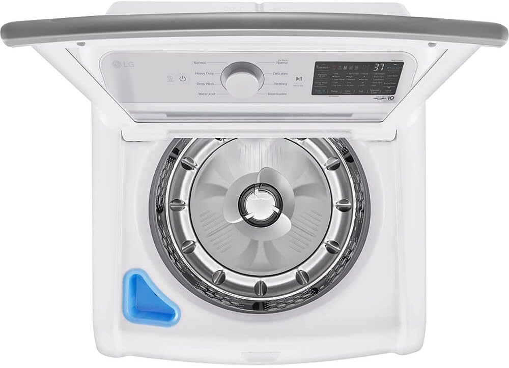 LG WT7405CW 5.3 Cu. Ft. White Top Load Washer with 4-Way Agitator  TurboWash3D Technology
