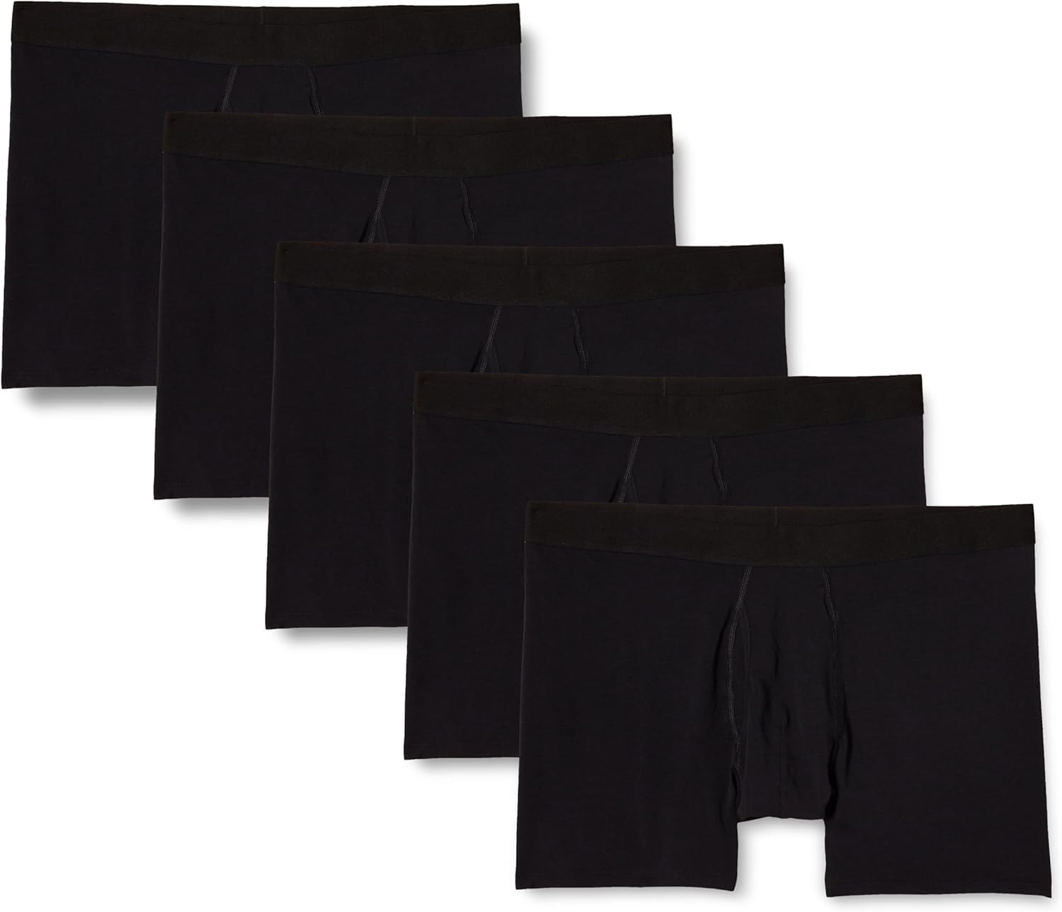 Amazon Essentials Mens Cotton Jersey Boxer Brief Underwear (Available in Big  Tall), Pack of 5 · v2