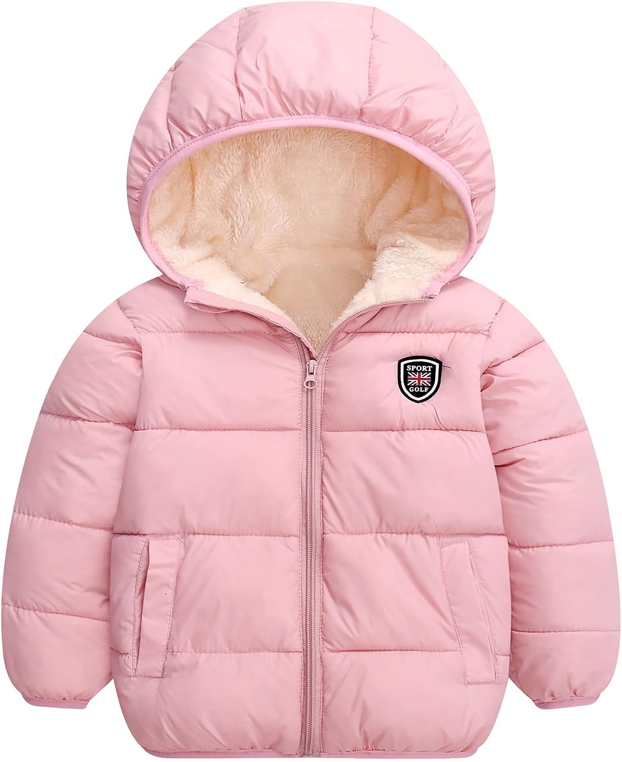 Happy Cherry Toddler Down Jacket Removable Hooded Windproof Snow Winter Coat Outwear