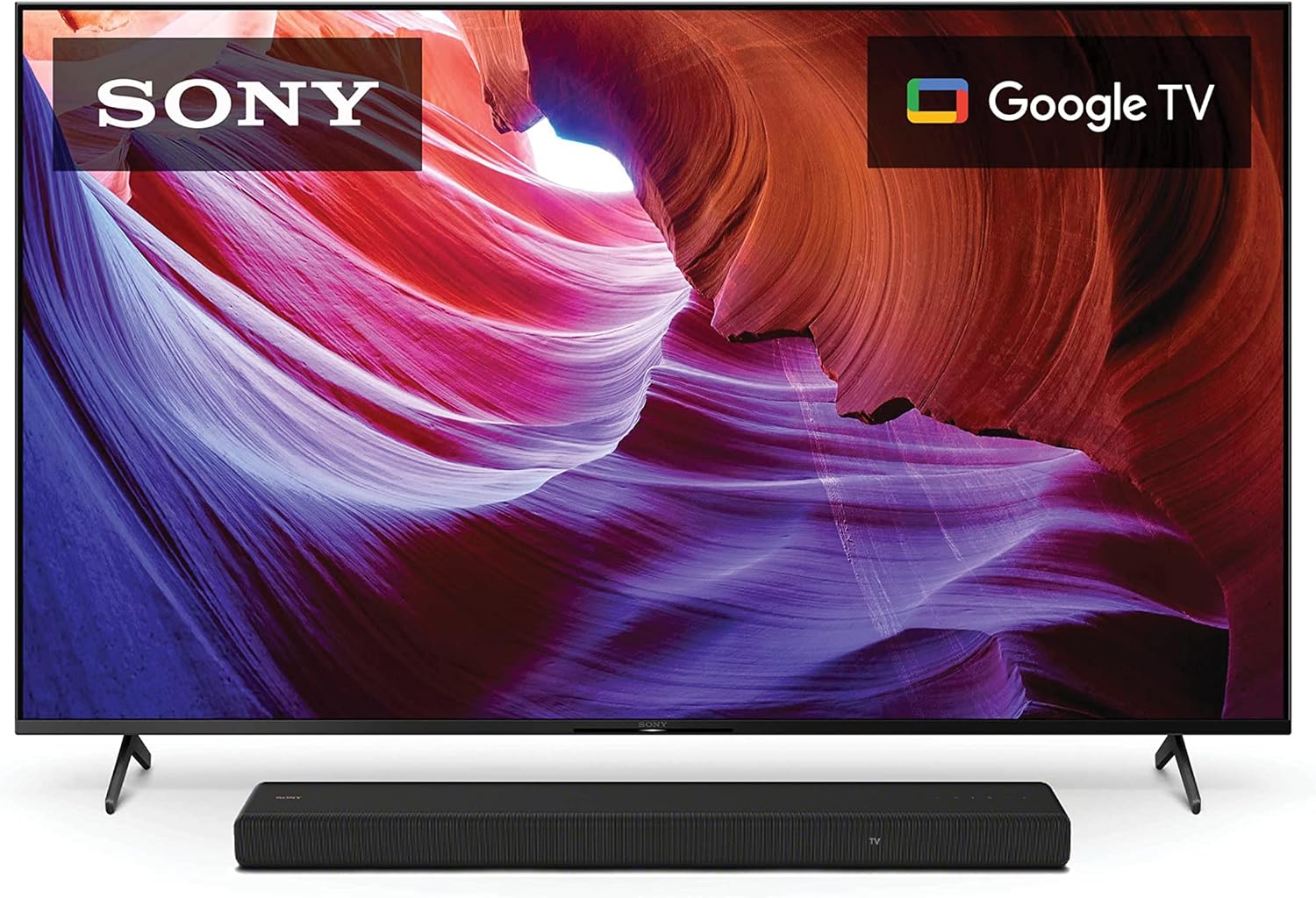 TV 4K Ultra HD Sony da 65 pollici serie X85K: Smart Google TV LED con Dolby Vision HDR e frequenza di aggiornamento nativa di 120 HZ modello KD65X85K- 2022 con Sony HT-A3000