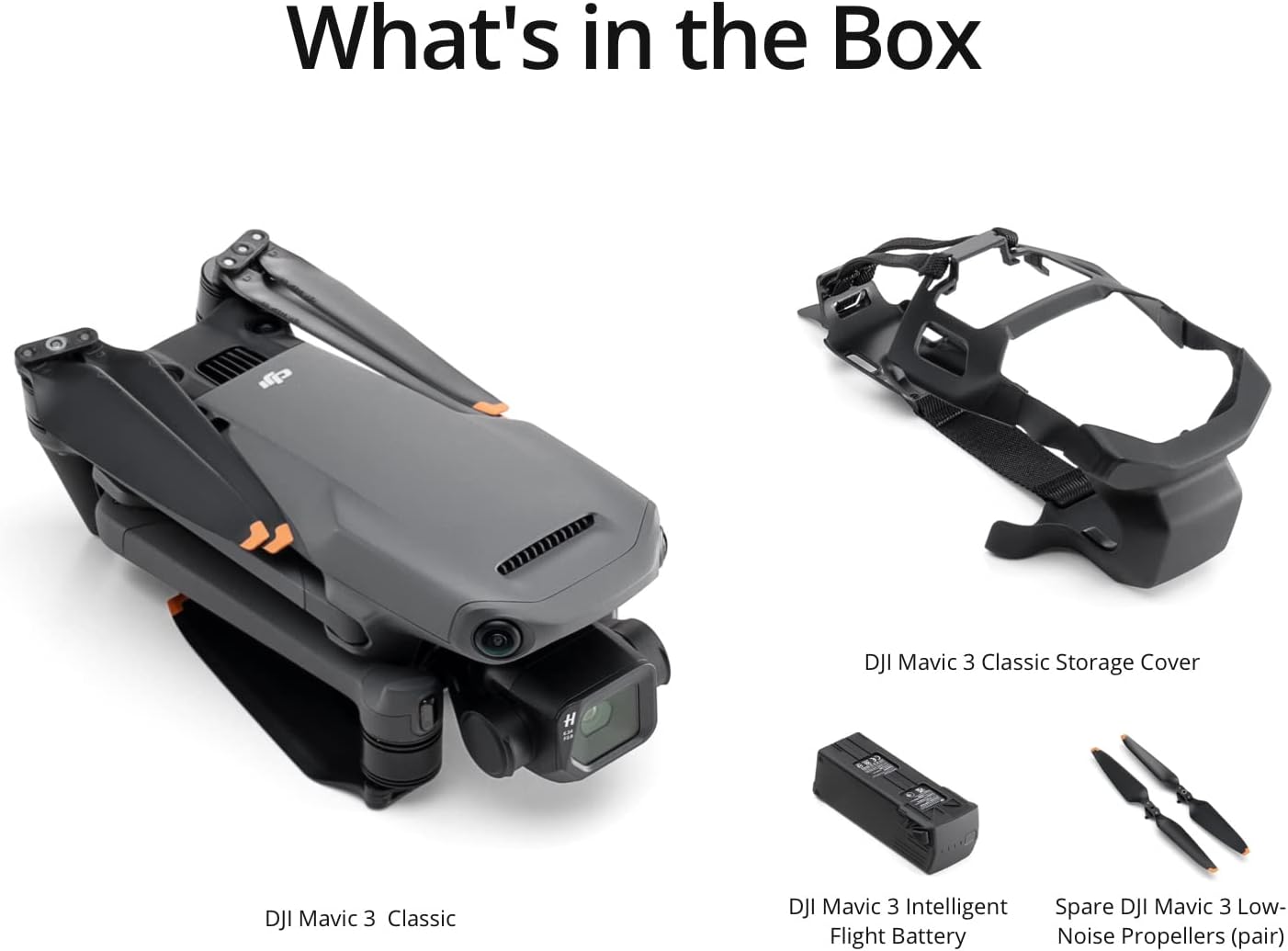 DJI Mavic 3 Classic (solo drone), drone con fotocamera Hasselblad CMOS 4/3, video HD 5.1K, tempo di volo 46 minuti, rilevamento omnidirezionale degli ostacoli, telecomando venduto separatamente, conforme all'ID remoto FAA