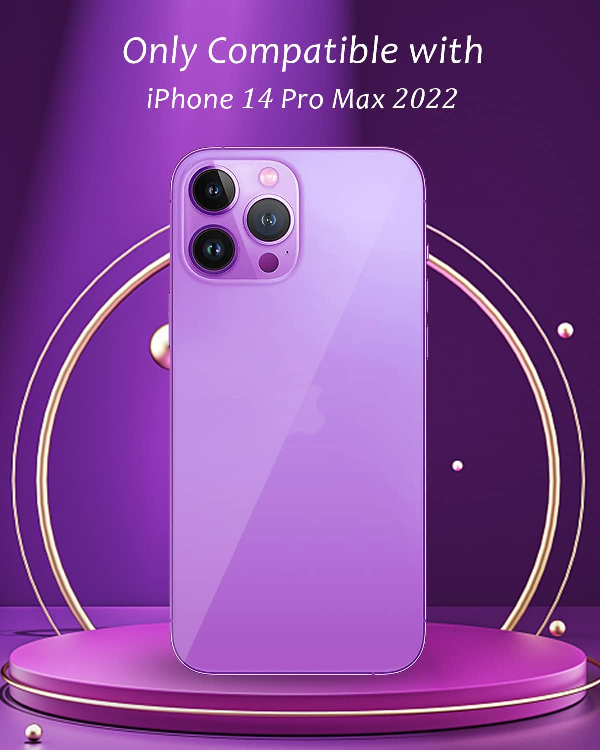 [2 opakowania] Ochraniacz ekranu prywatności kompatybilny z iPhonem 14 Pro Max 6.7 2022 z ochroną obiektywu aparatu, [zestaw do automatycznego wyrównania] Osłona antyszpiegowska ze szkła hartowanego 9H o pełnym pokryciu