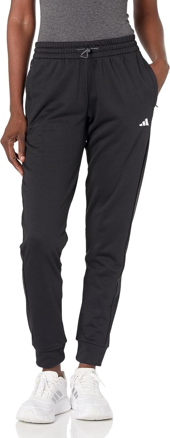 adidas Womens Aeroready Game and Go Regular Tapered Fleece Pants