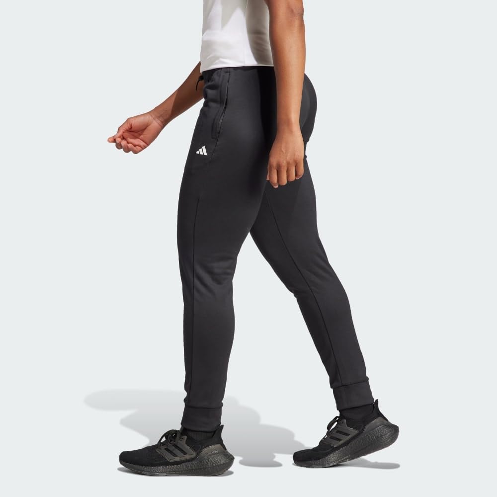 Adidas Damskie spodnie z polaru Aeroready Game and Go Regular Stożkowe