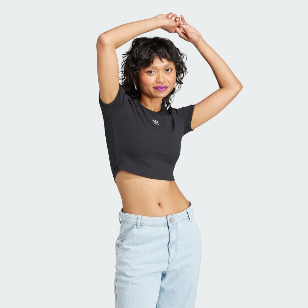 adidas Originals Womens Essentials Ribbed T-Shirt